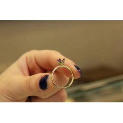 14k Gold Lotus Ring For Woman, 14k Gold Woman Rings, Statement Rings, Stackable Rings, Lotus Flower Ring, 14k Gold Ring