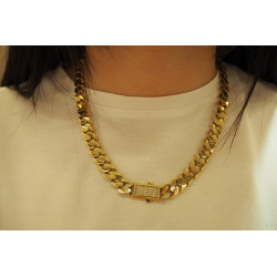 14k Gold Miami Cuban, 11mm Curb, Link Chain Necklace, 14k Gold Curb Link Chain, 14k Real Gold Chain Necklace, 14k Gold Jewelry