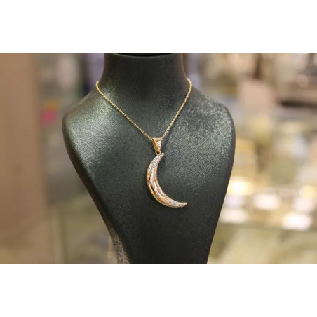 14K Gold Moon Pendant, Crescent Moon Necklace, Minimalist Jewelry For Women, Perfect Gift For Her, Celestial Necklace