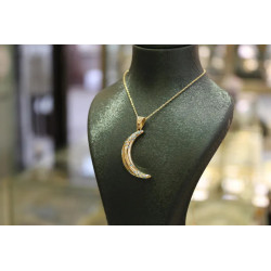 14K Gold Moon Pendant, Crescent Moon Necklace, Minimalist Jewelry For Women, Perfect Gift For Her, Celestial Necklace