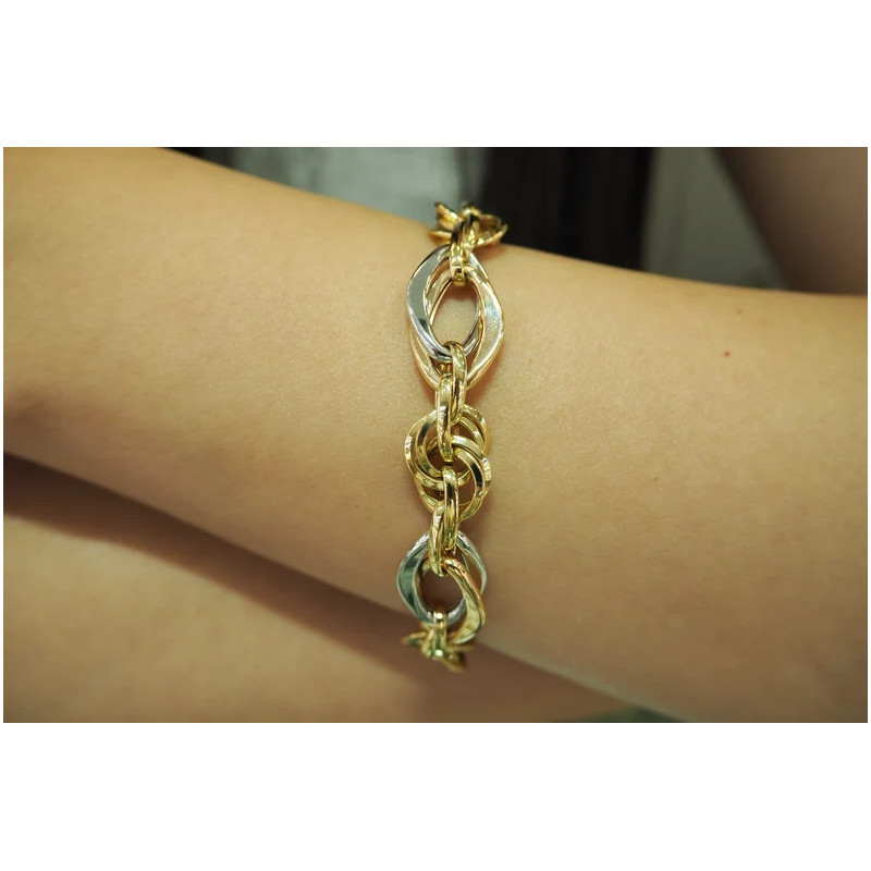 14k Snake Chain Bracelet, Chain & Link Bracelet, 14k Curb Chain, Italian Bracelet, Bracelet, Gift for Her, 14k Gold Jewelry