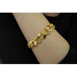 22k Curb Chain Bracelet, Chain-Link Bracelet, 22k Gold, Italian Bracelet, 22k Curb Bracelet,