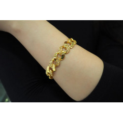 22k Curb Chain Bracelet, Chain-Link Bracelet, 22k Gold, Italian Bracelet, 22k Curb Bracelet,