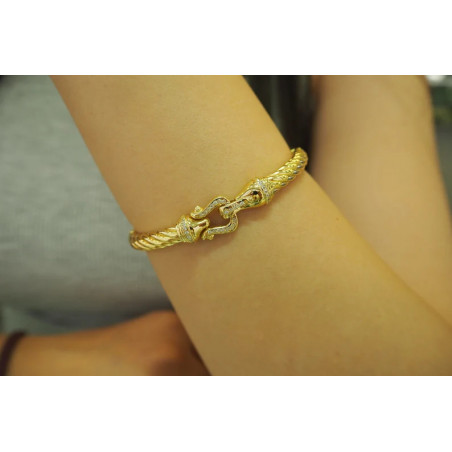 Gold Bangle Bracelet, 6mm Wide Bracelet, Stacking Bracelet, Cuff Bracelet, 14k Gold Jewelry,