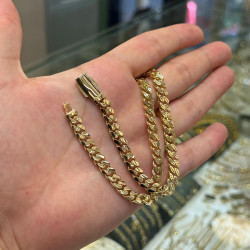 14K Gold Cuban Link Chain Necklace, 6.75 mm - Luxury Jewelry for Women