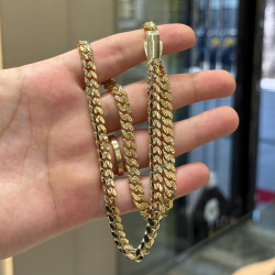14K Gold Cuban Link Chain Necklace, 6.75 mm - Luxury Jewelry for Women