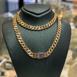 14K Gold Cuban Link Chain Necklace, 6.75 mm - Luxury Jewelry for Women