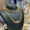 14K Gold Cuban Link Chain Necklace, 6.75 mm - Luxury Jewelry for Women