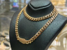14K Gold Cuban Link Chain Necklace, 6.75 mm - Luxury Jewelry for Women