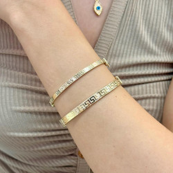 Elegant 14K Gold Bangle Bracelet for Women - Luxury Jewelry Gift