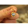 14k Solid Gold Evil Eye Pendant, 14k Solid Gold Evil Eye Protection Necklace, Pendant, 14K Solid Gold, Gift for Her, Blue Eye Ch