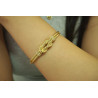 14k Gold Bangle Bracelet, 6 mm Wide Bracelet Gold Jewelry For Her for women