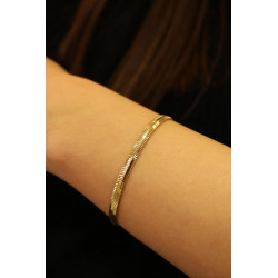 14k Gold Snake Chain Bracelet, Polished Herringbone Chain, Gold Herringbone Bracelet, Sleek Minimalist Chain