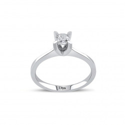 Solitaire Ring 0.10 Carat Diamond Solitaire Ring Classic Diamond Jewelry