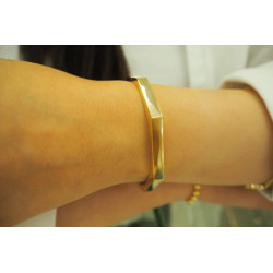 14k Gold Bangle Bracelet, 6 mm Wide Bracelet, Stacking Bracelet, Cuff Bracelet