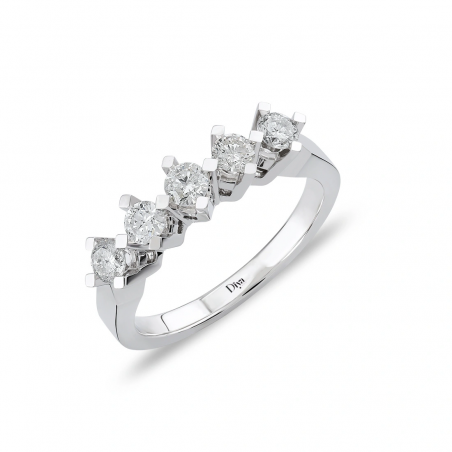 Five Stone Ring 0.25 Carat Diamond Ring Classic Diamond Jewelry