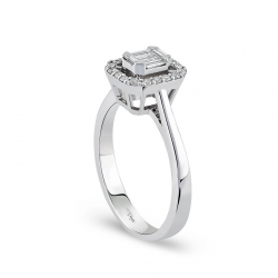 0.28 Carat Diamond Baguette Ring