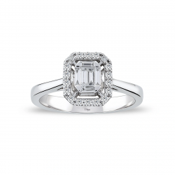 0.28 Carat Diamond Baguette Ring