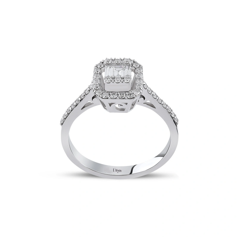 0.42 Carat Diamond Baguette Ring - Elegant Women’s Jewelry