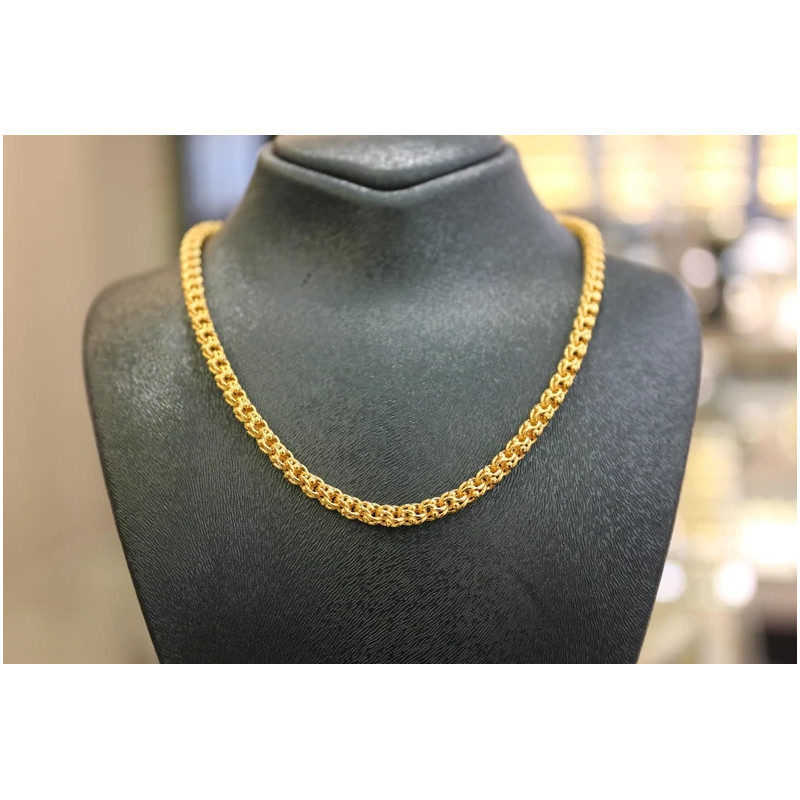 22K Gold Chain Necklace, 3.70mm Real Gold Chain, Jewelry for Men, Pure Gold Chain Gold Necklace, Women Chain