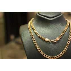 14k Gold Curb Chain Necklace, 14k Miami Cuban, 4.30mm 14k Solid Gold Curb Cuban Chain, 14k Gold Chain