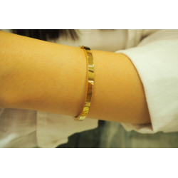 4.5mm Wide Bracelet, Stacking Bracelet, Cuff Bracelet, 14k Gold Jewelry, 14k Jewelry, 14k Gold Jewelry For Her