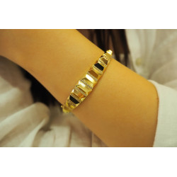 14k Gold Bangle Bracelet, 6mm Wide Bracelet