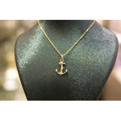 14K Gold Anchor Pendant, Gold Anchor Necklace, 14k Gold Anchor Charm, Gift for Him, Gold Jewelry, Gold Necklace for Women