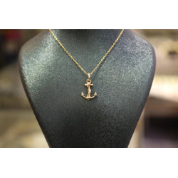 14K Gold Anchor Pendant, Gold Anchor Necklace, 14k Gold Anchor Charm, Gift for Him, Gold Jewelry, Gold Necklace for Women