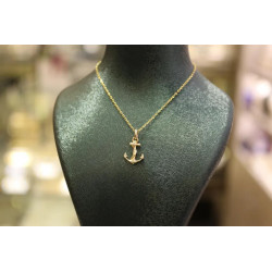 14K Gold Anchor Pendant, Gold Anchor Necklace, 14k Gold Anchor Charm, Gift for Him, Gold Jewelry, Gold Necklace for Women