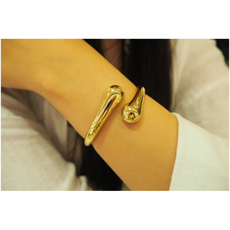 14k Gold Bangle Bracelet, 6 mm Wide Bracelet Gold Jewelry For Her for women