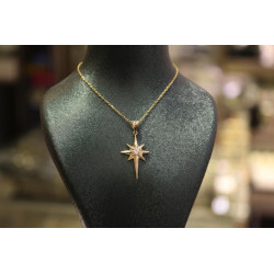 14k Gold North Star Necklace, Polaris Pendant, Pole Star Necklace, Gift for Her, Unique Gift, Northstar Charm