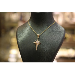 14k Gold North Star Necklace, Polaris Pendant, Pole Star Necklace, Gift for Her, Unique Gift, Northstar Charm