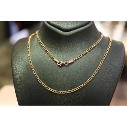 14K Gold Figaro Chain Necklace, 2 mm, Gift for Her, Gift for Him, Thick Link Chain, 14k Gold Chain, Mens Chain