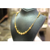 22K Gold Dorica Bead Ball Chain Necklace, Dorica Gold Chain, Jewelry for Women, Ball Gold Necklace, Women Chain