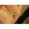 14k Gold Evil Eye Pendant, 14k Gold Evil Eye Protection Necklace, Gold Pendant, Minimalist Necklace, Blue Eye Charm